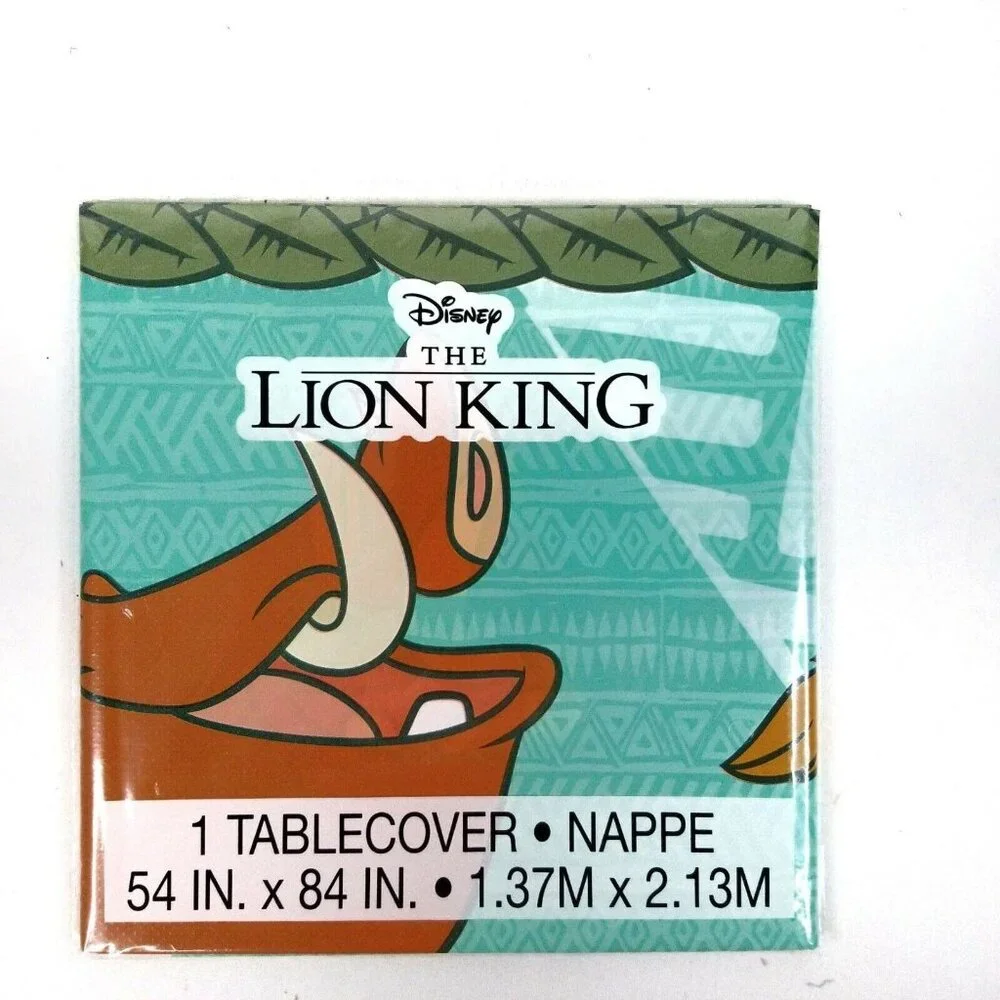 Disney Lion King Party Supply Bundle Masks Tablecloth Simba Rafiki Timon Pumbaa